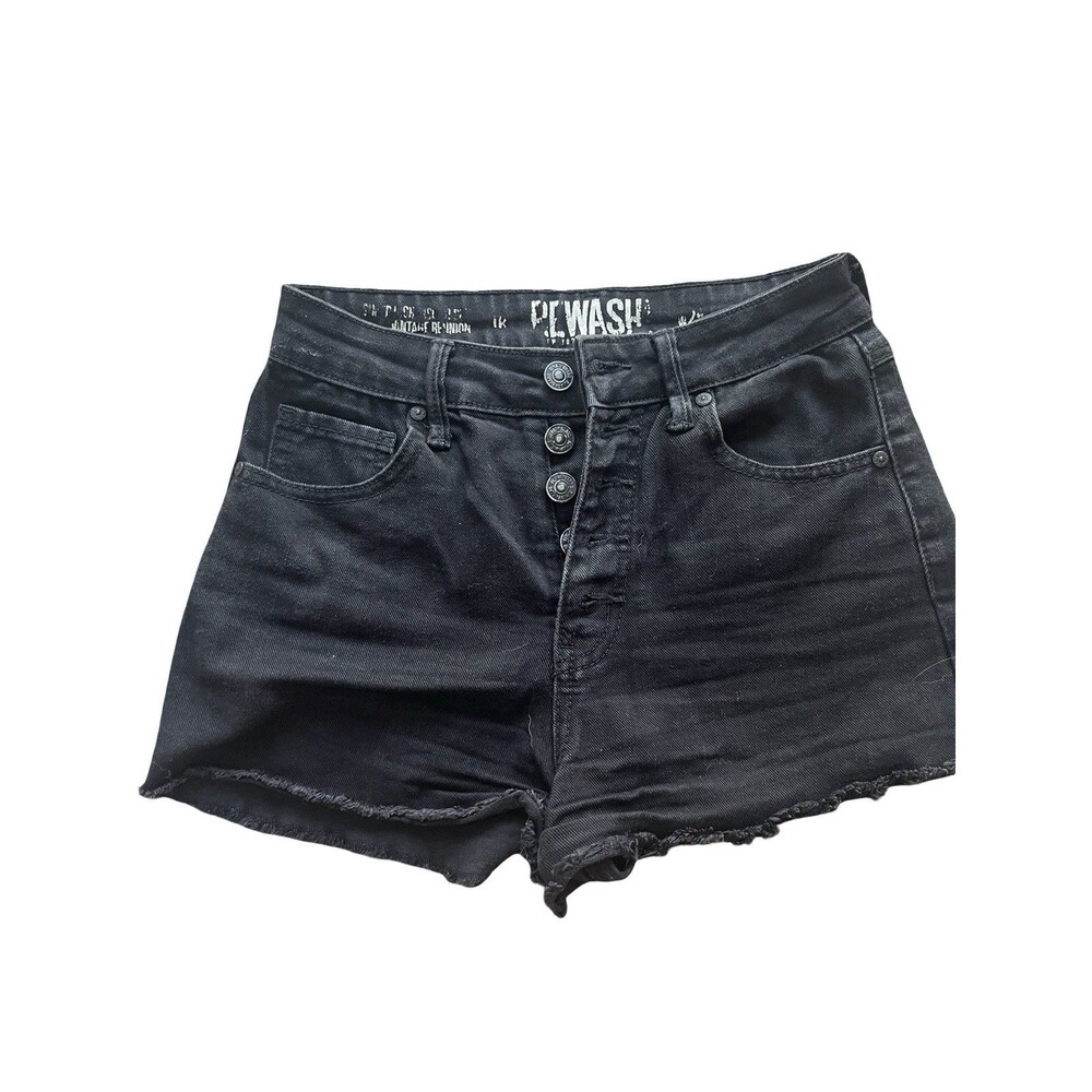 Rewash Black Jean High Waisted Shorts 1R